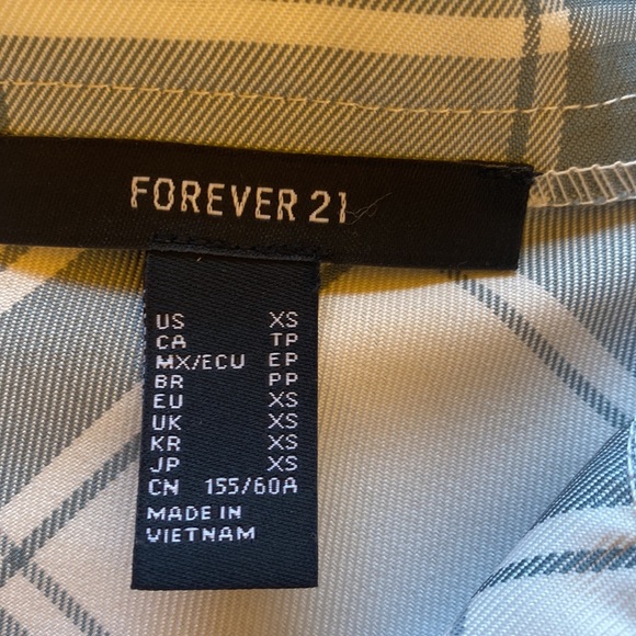 Blue/grey & white flannel pattern skirt teens/kids (x-small) amazing condition - Picture 5 of 5